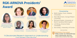 The RGK Center for Philanthropy & Community Service – ARNOVA President’s Award